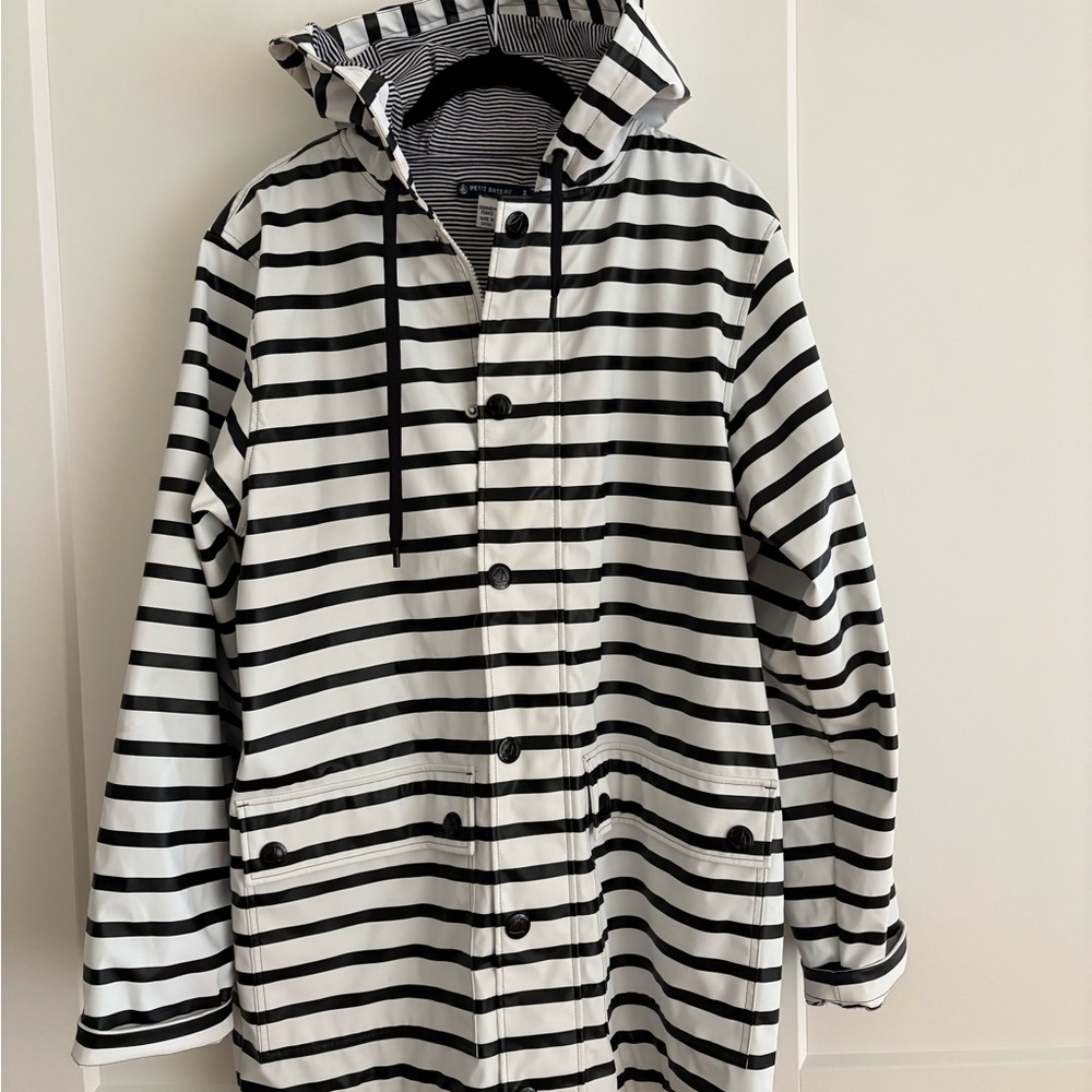 Petit Bateau Black and White Striped Jacket